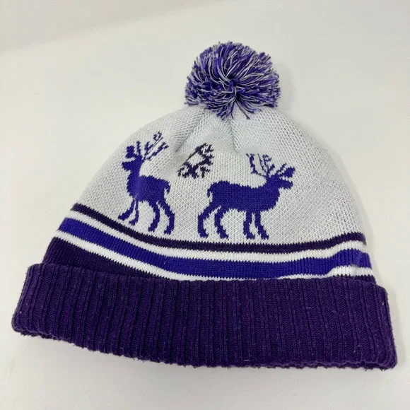 Patagonia | Purple and White Reindeer Hat - EUC - Picture 2 of 3